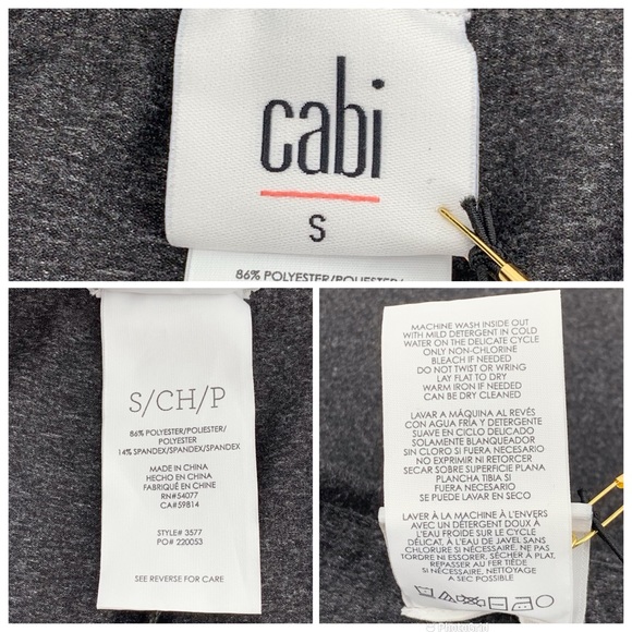 Cabi NWT M'Leggings # 3577, Heather Grey Leggings with Skirt Overlay, Small - Picture 15 of 15